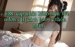 F88 cập nhật 2026 trên Windows 11 cách bảo vệ thông tin