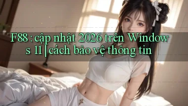 F88 cập nhật 2026 trên Windows 11 cách bảo vệ thông tin