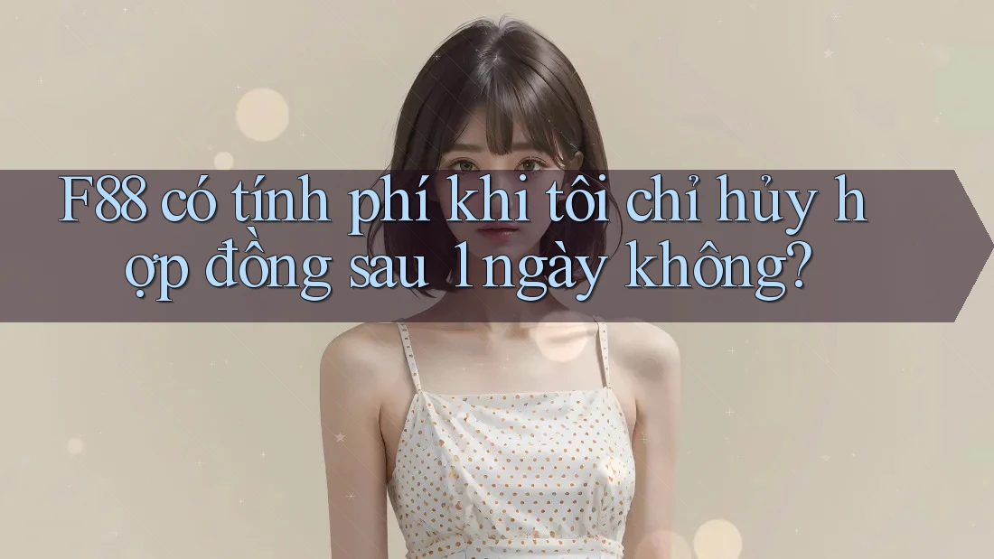 F88 có tính phí khi tôi chỉ hủy hợp đồng sau 1 ngày không?