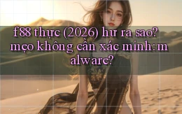 f88 thực (2026) hư ra sao mẹo không cần xác minh malware