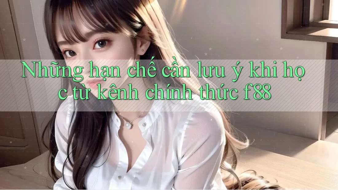 Những hạn chế cần lưu ý khi học từ kênh chính thức f88