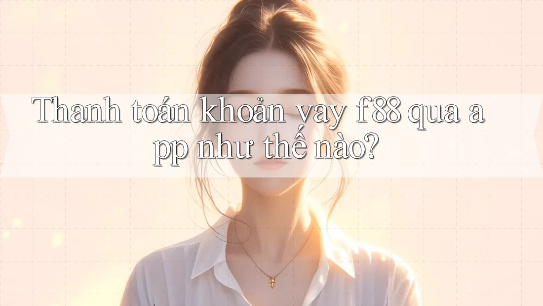 Thanh toán khoản vay f88 qua app như thế nào?