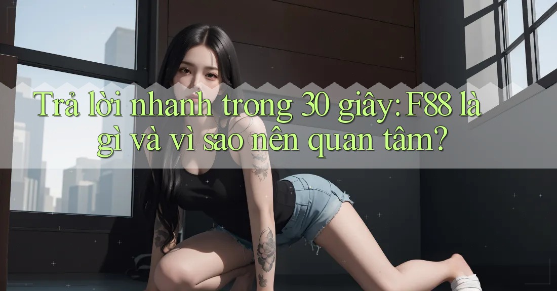 Trả lời nhanh trong 30 giây: F88 là gì và vì sao nên quan tâm?